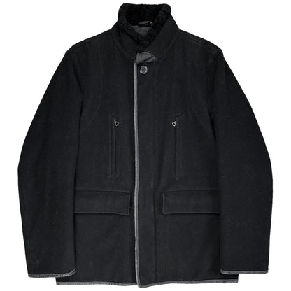 Prada Leather Trimmed Wool Jacket