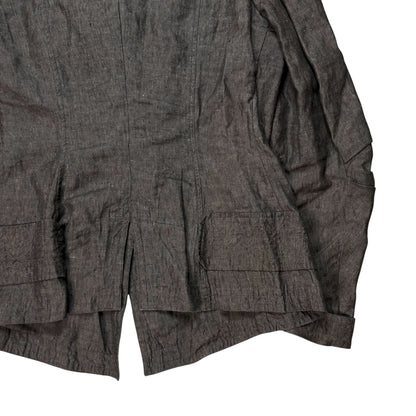 Dries Van Noten Contrast Fold Neck Linen Jacket - SS04
