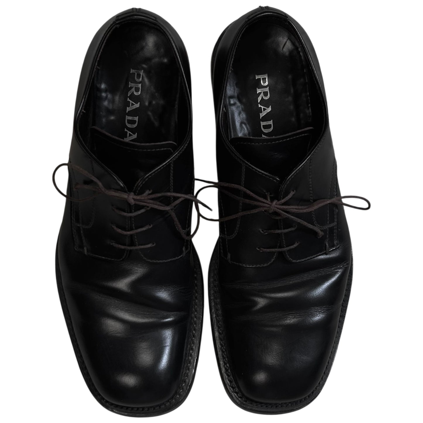 Prada Square Toe Classic Derbies