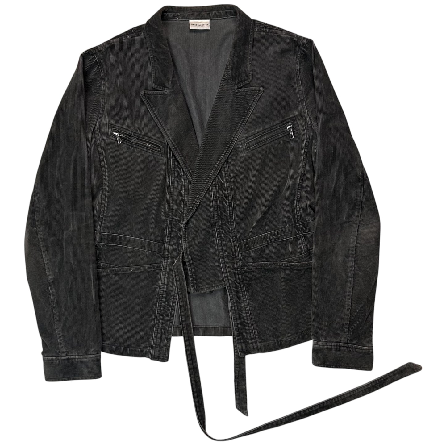 Dries Van Noten Deconstructed Strap Corduroy Blazer - SS11