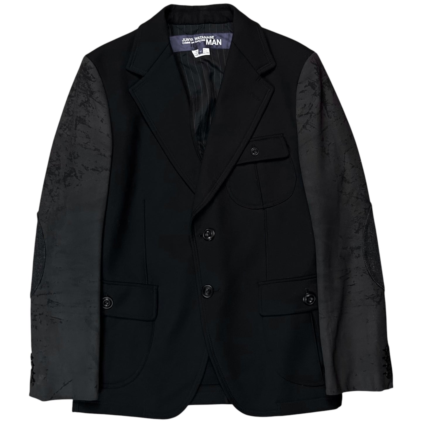 Junya Watanabe Man Comme des Garcons Blistered Leather Sleeve Blazer - AW16