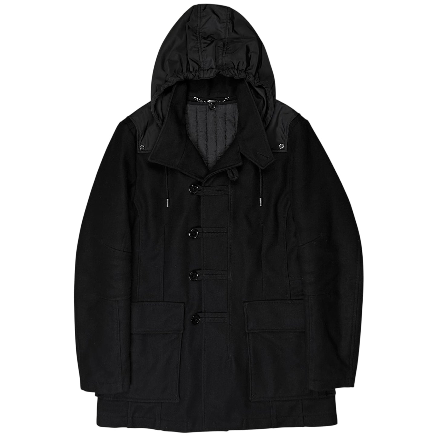 Dirk Bikkembergs Nylon Hood Duffle Wool Parka - AW10