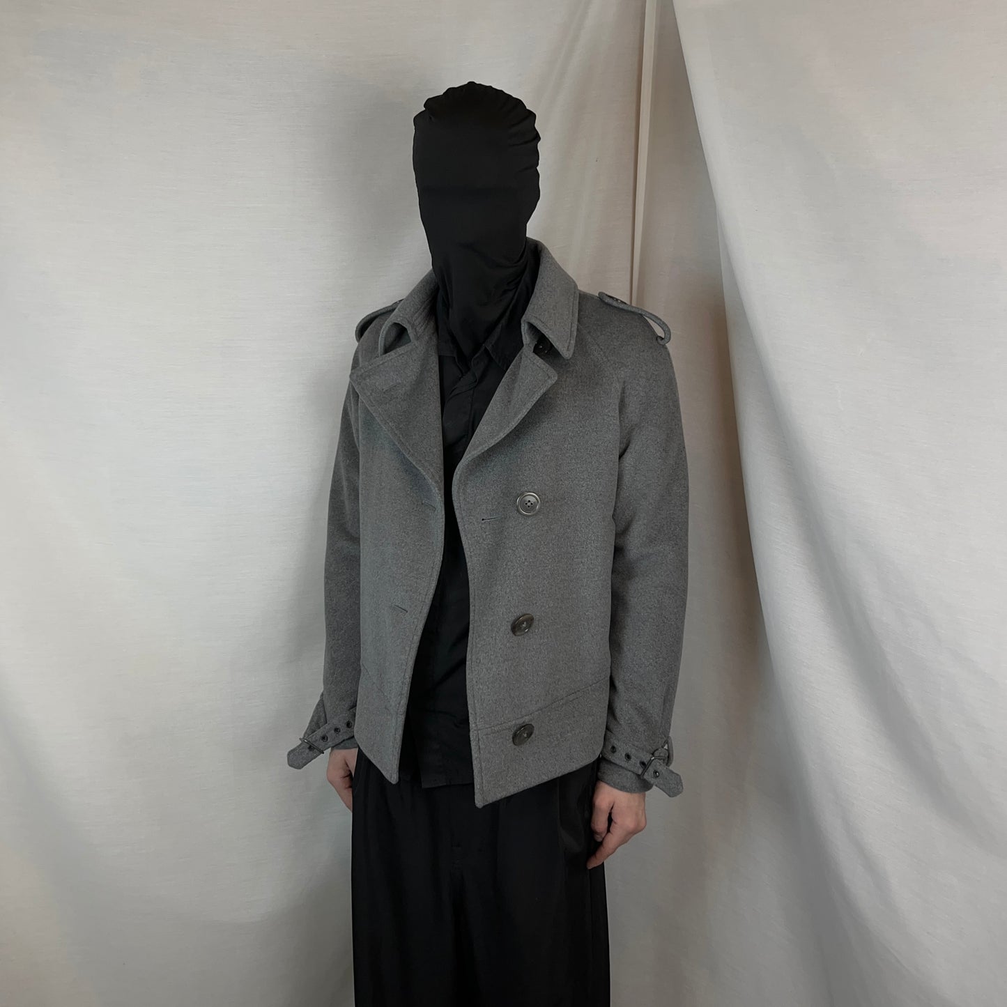 Jil Sander Sleeve Belted Angora Wool Peacoat - 2000s