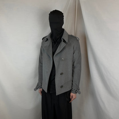 Jil Sander Sleeve Belted Angora Wool Peacoat - 2000s