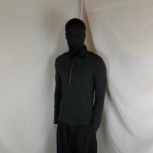 Dirk Bikkembergs Half Zip Military Button Top - AW10