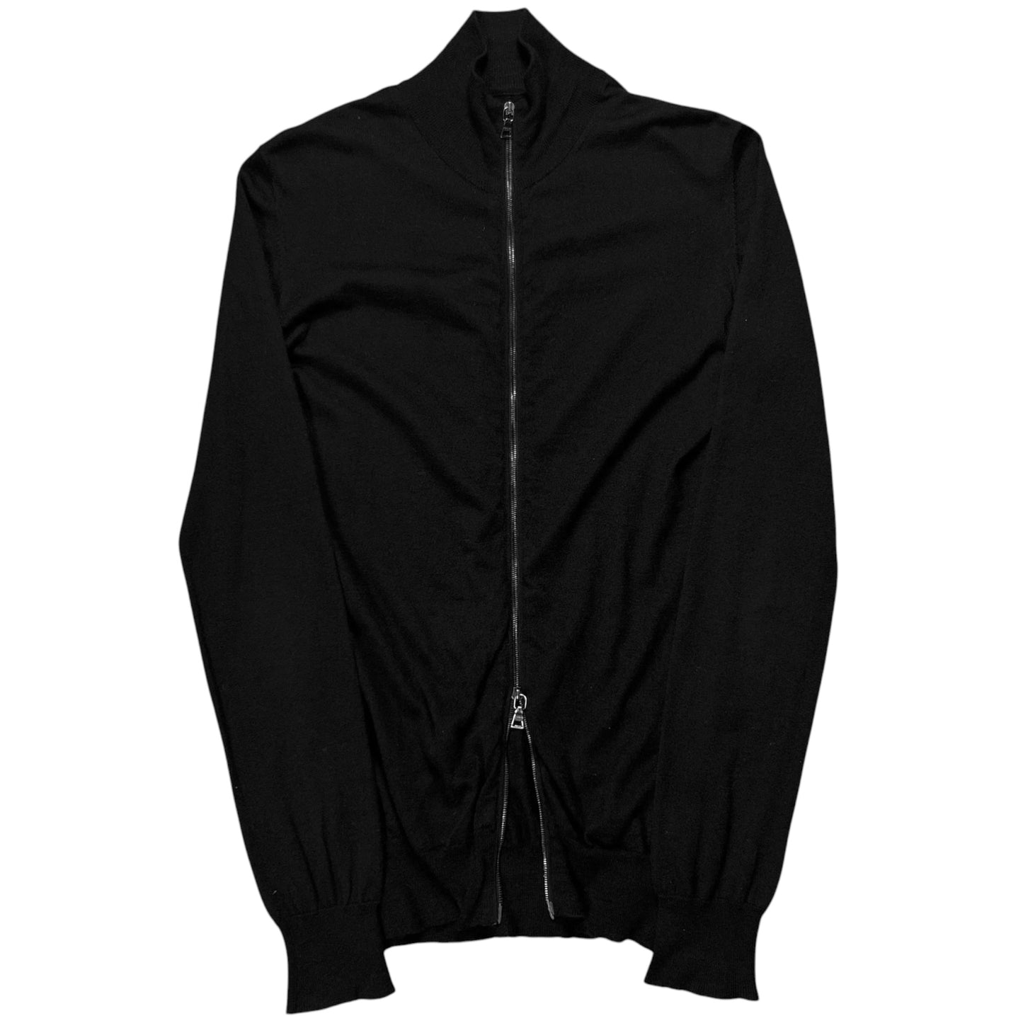 Prada Leather Patch Zip Sweater