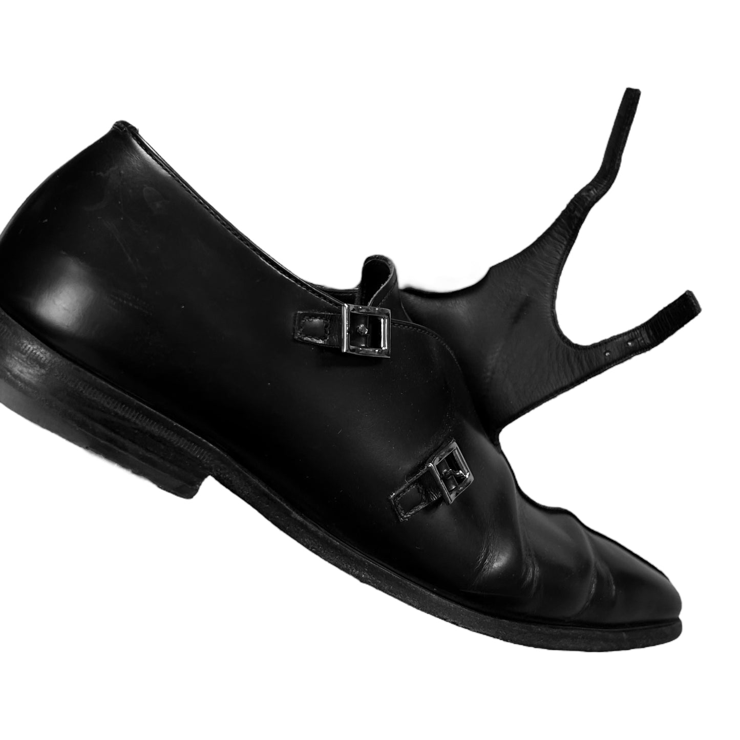 Prada Double Monk Strap Apron Seam Derbies