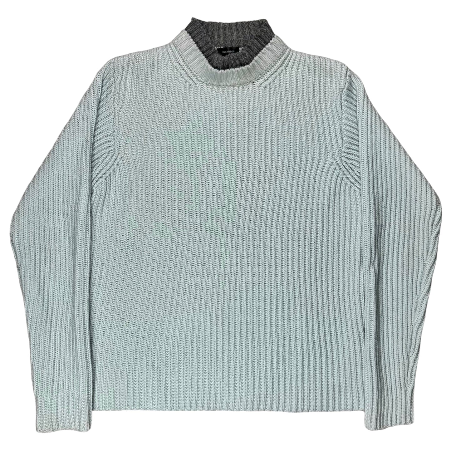 Jil Sander Double Layered Mockneck Silk Cashmere Sweater - SS12