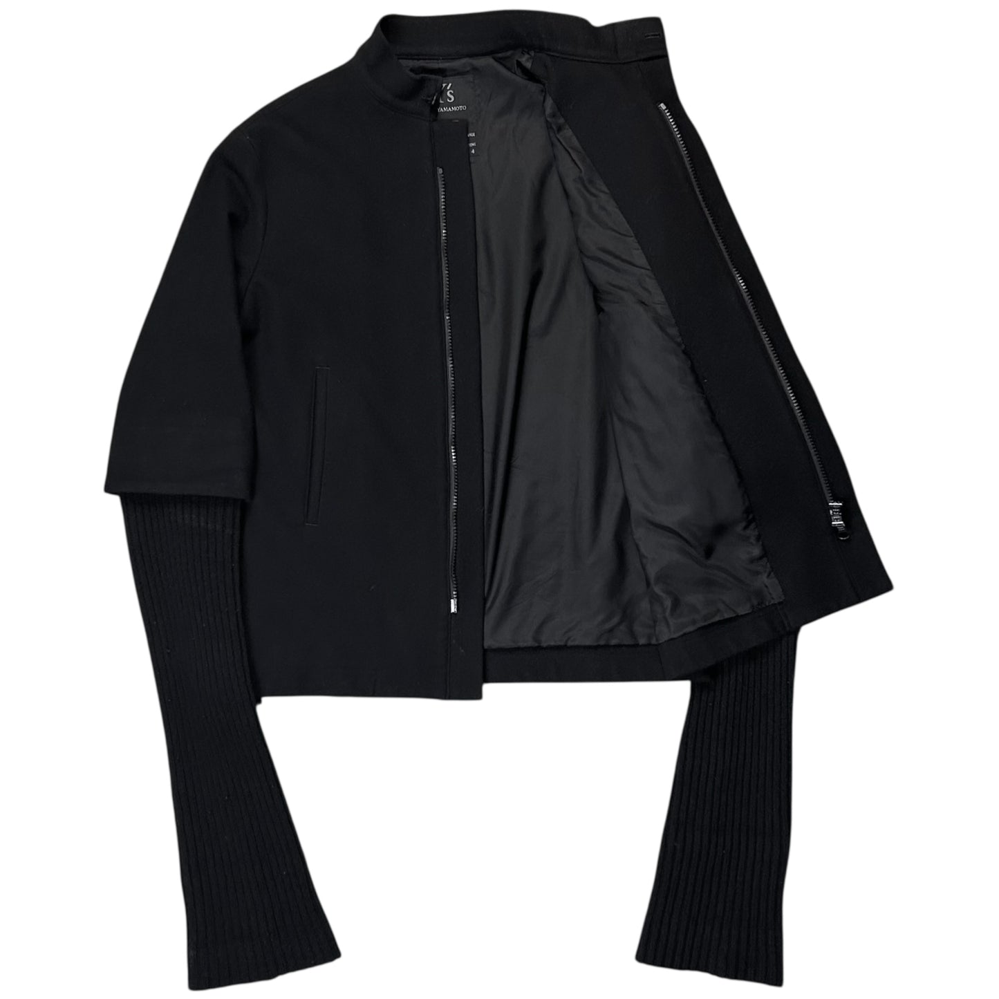 Y‘s by Yohji Yamamoto Extended Rib Sleeve Bomber Jacket - AW08