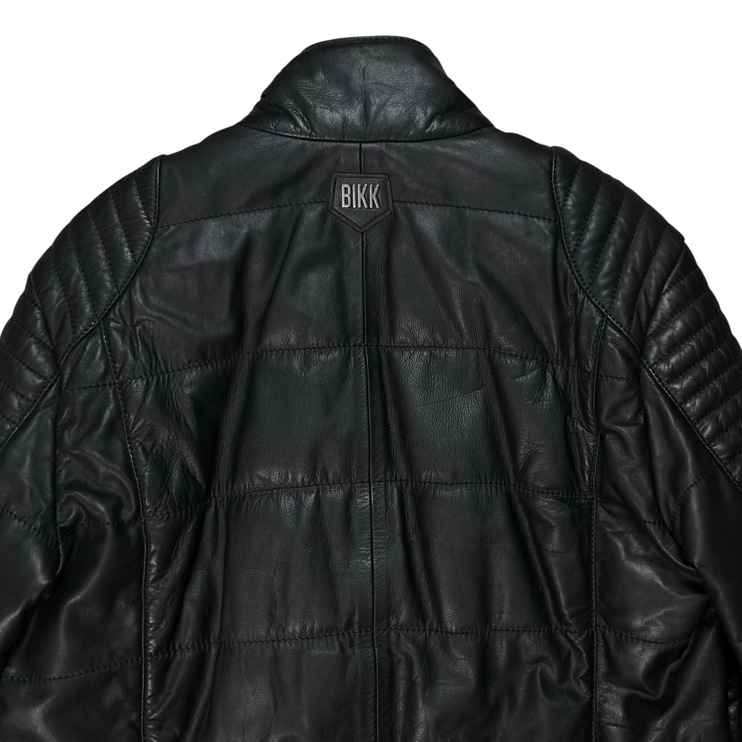 Dirk Bikkembergs Quilted Chest Zip Moto Jacket - AW08