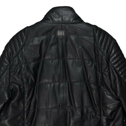Dirk Bikkembergs Quilted Chest Zip Moto Jacket - AW08