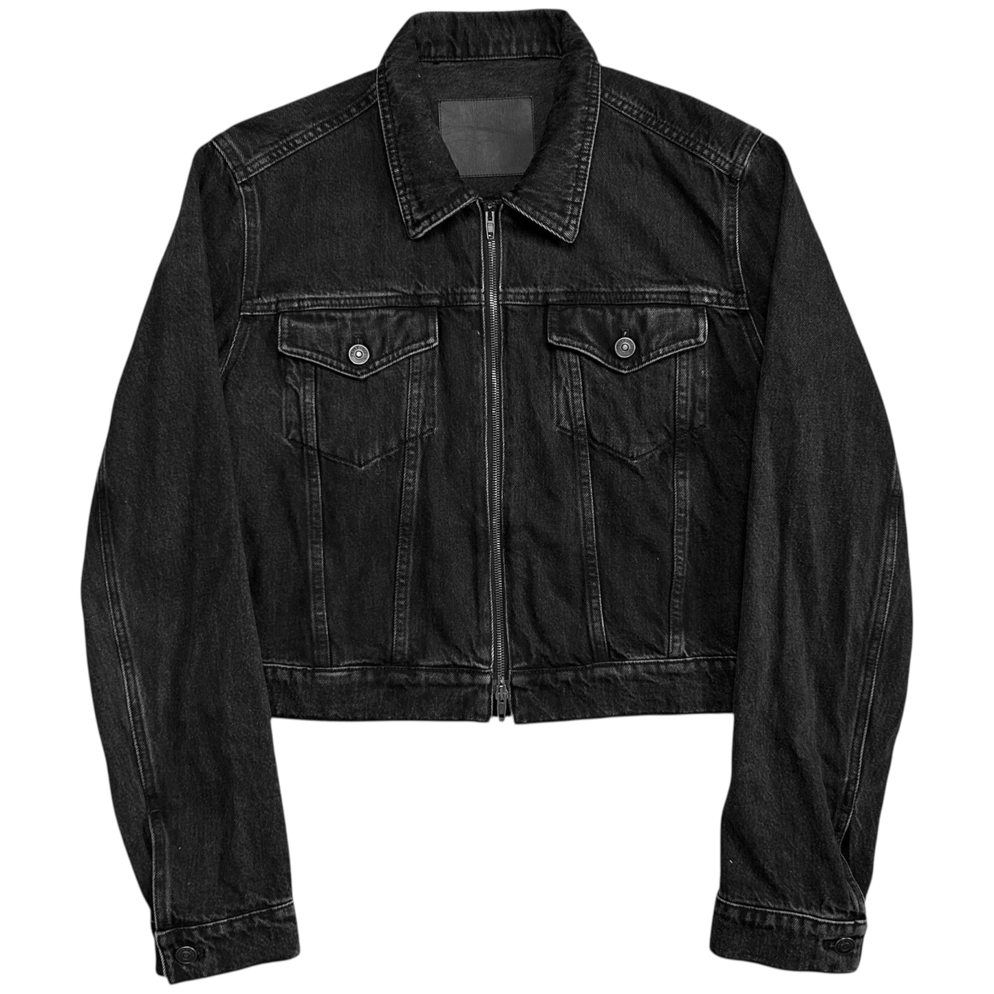 Balenciaga Cropped Zip Denim Jacket - AW16