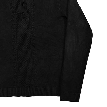 Ann Demeulemeester Cable Knit Polo Sweater