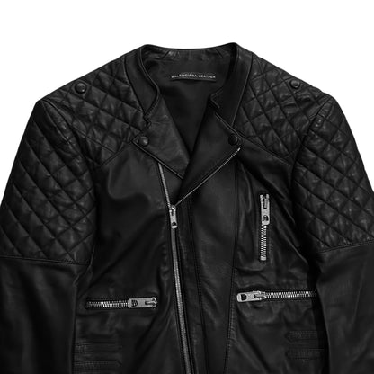 Balenciaga Quilted Bondage Lace Leather Jacket - AW12