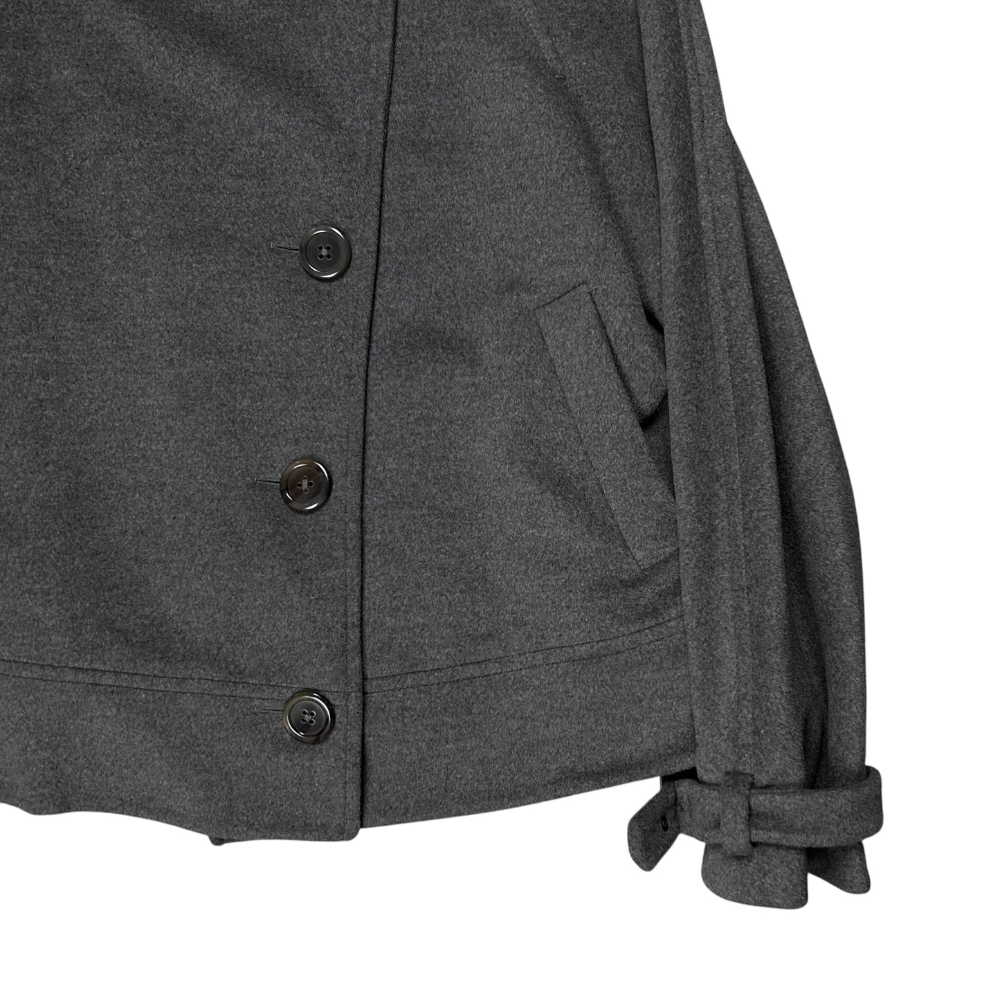 Jil Sander Sleeve Belted Angora Wool Peacoat - 2000s