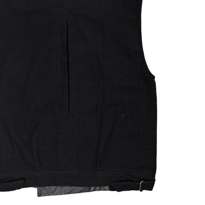 Dries Van Noten Double Breasted Waxed Panel Wool Vest