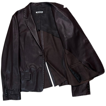 Jil Sander Contrast Stitch Leather Blazer - SS02