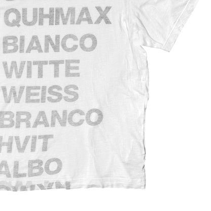 Comme des Garcons Shirt Bianco Reversed Print T-Shirt
