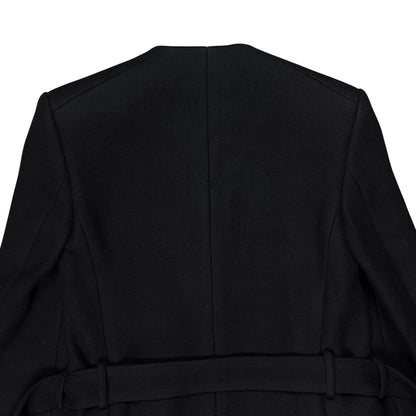 Balmain x H&M Collarless Belted Military Coat - AW15