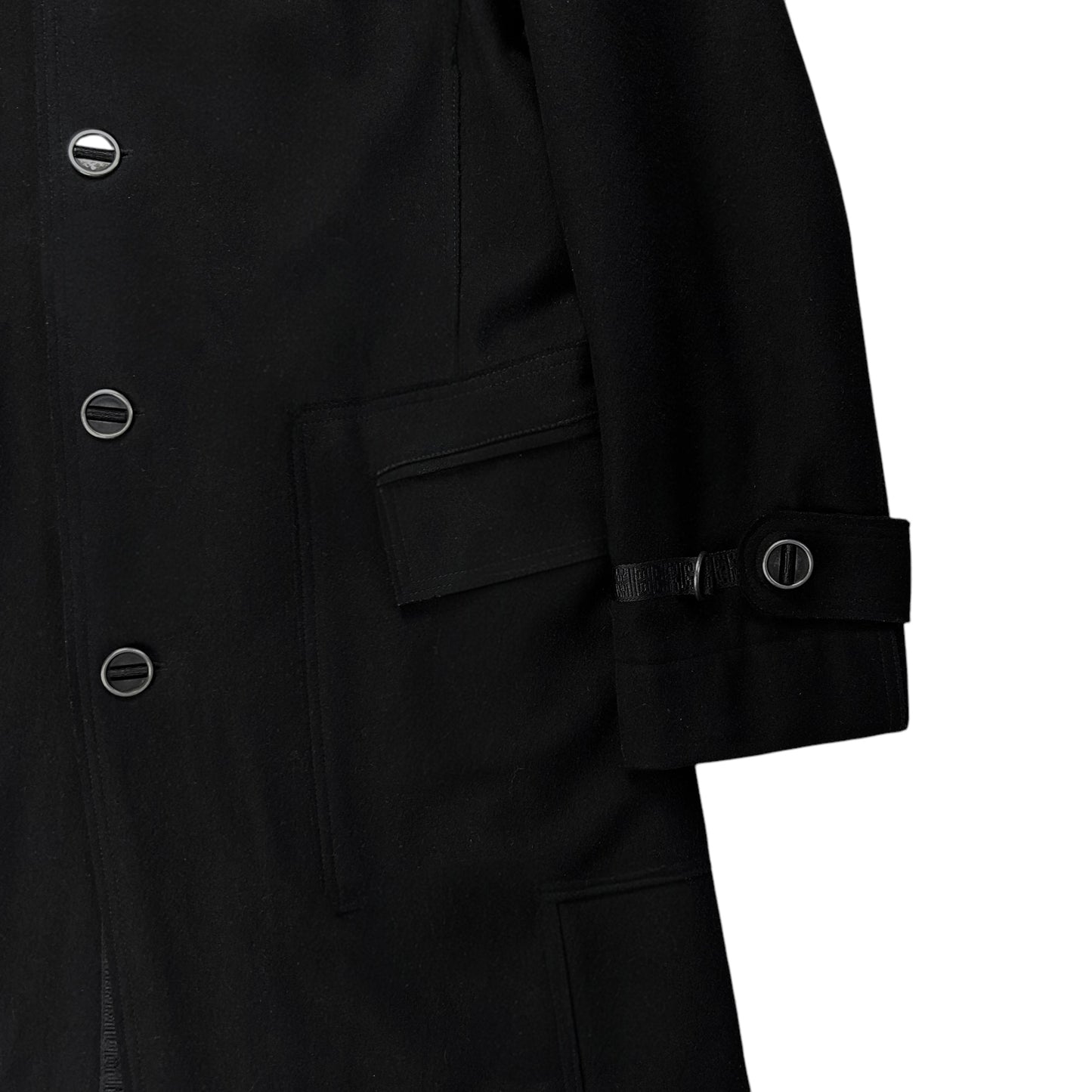 Dirk Bikkembergs Sleeve Belted Wool Coat