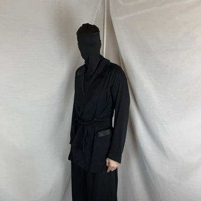 Jil Sander Belted Glossy Lapel Blazer - 80s