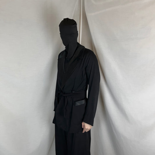 Jil Sander Belted Glossy Lapel Blazer - 80s
