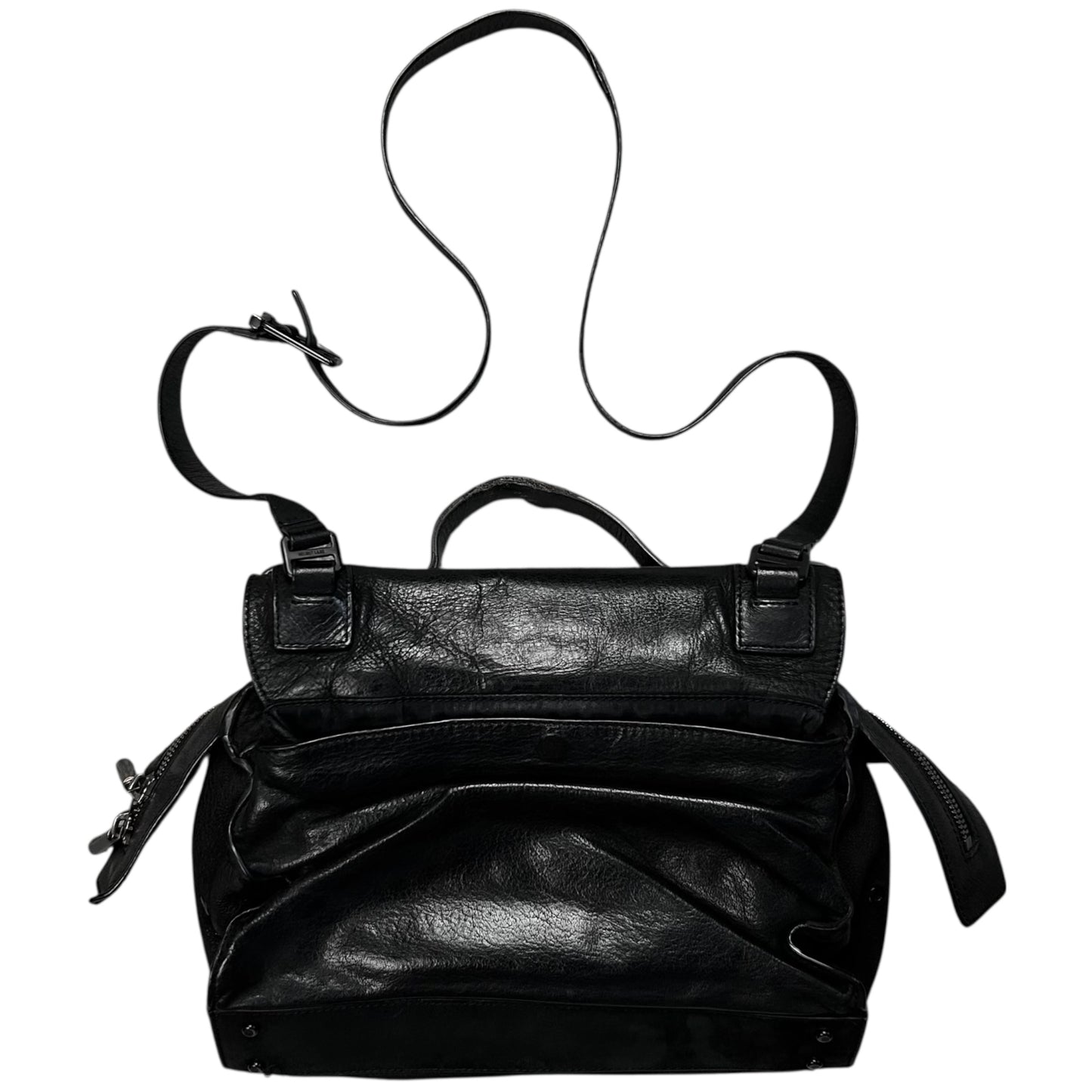 Helmut Lang Carabiner Asymmetric Leather Bag