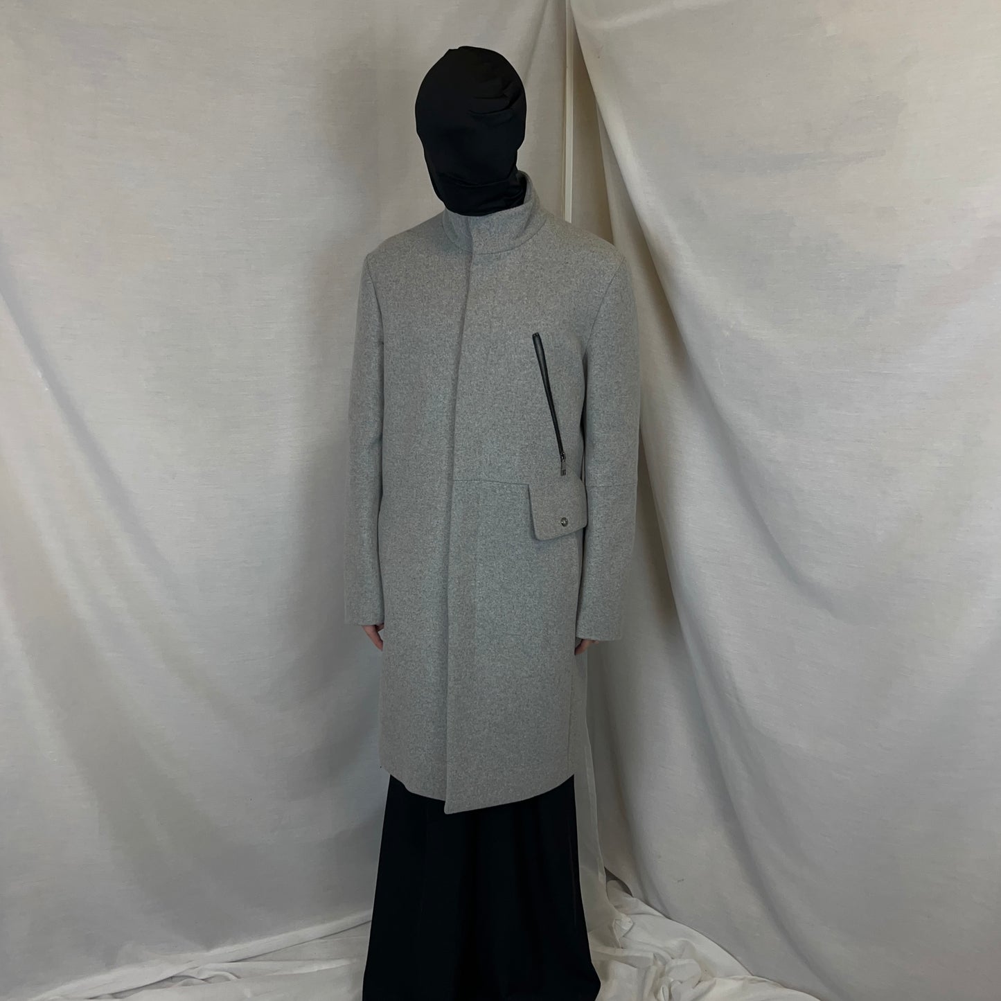 Dirk Bikkembergs Techncial Zip Wool Coat