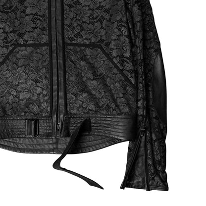 Maison Margiela Hooded Lace Zip Leather Jacket - SS16