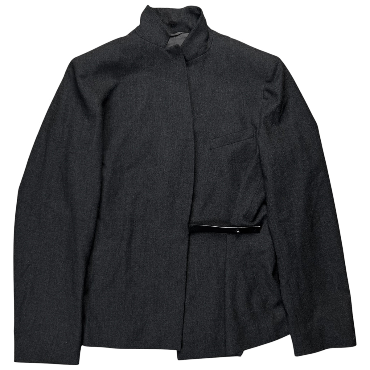 Jil Sander Asymmetric Leather Strap Blazer - AW99