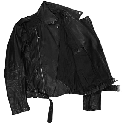 Pierre Balmain Belted Biker Leather Jacket - SS13