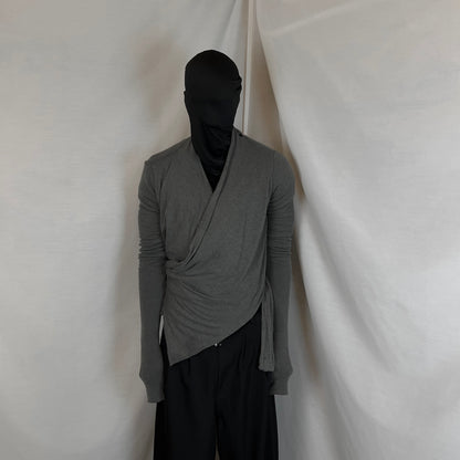 Rick Owens Sphinx Asymmetric Wrap Sweater - AW15