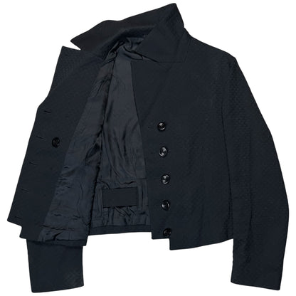 Dries Van Noten Cropped Double Breasted Jacquard Blazer - AW05