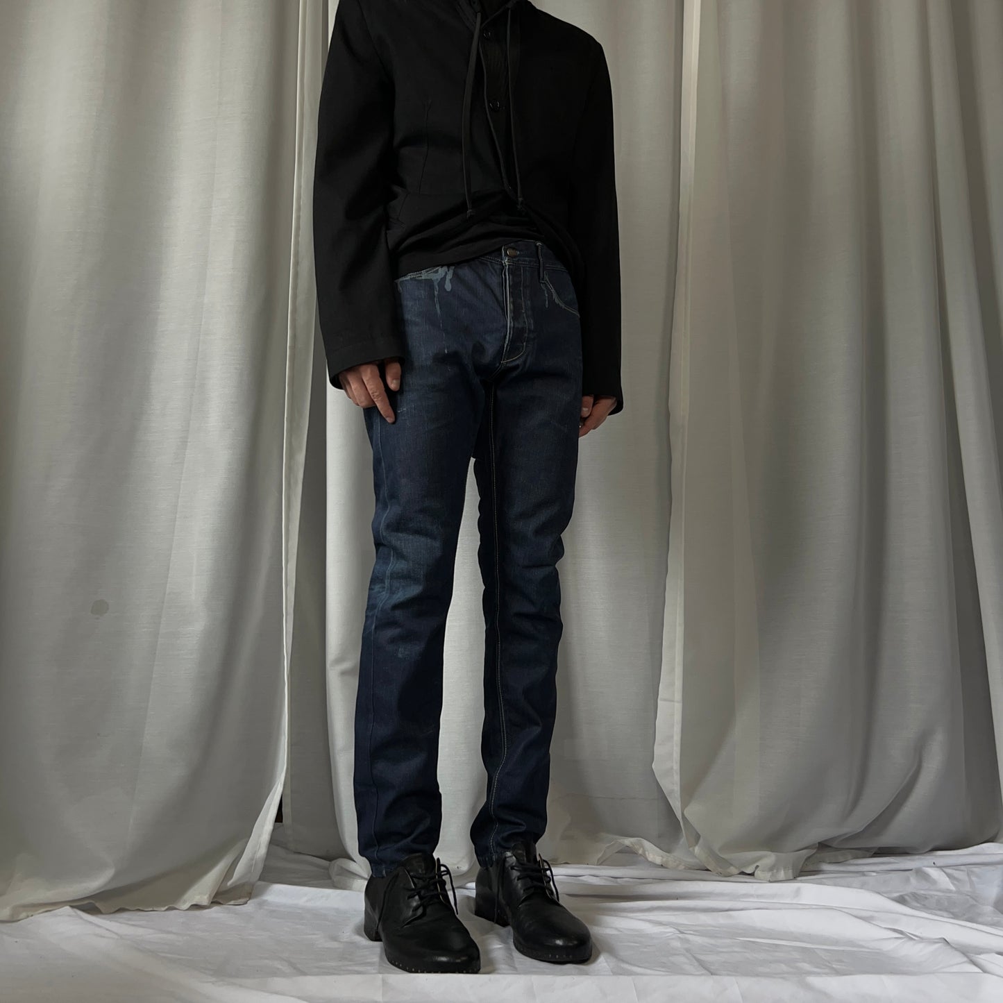 RAF by Raf Simons Drip Paint Coated Jeans