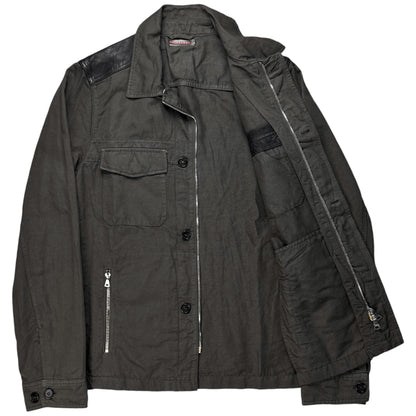 Prada Leather Panelled Work Jacket