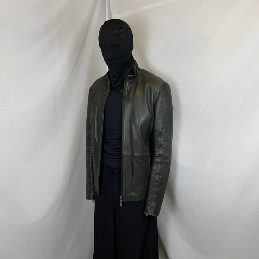 Dirk Bikkembergs Oil Dyed Leather Moto Jacket