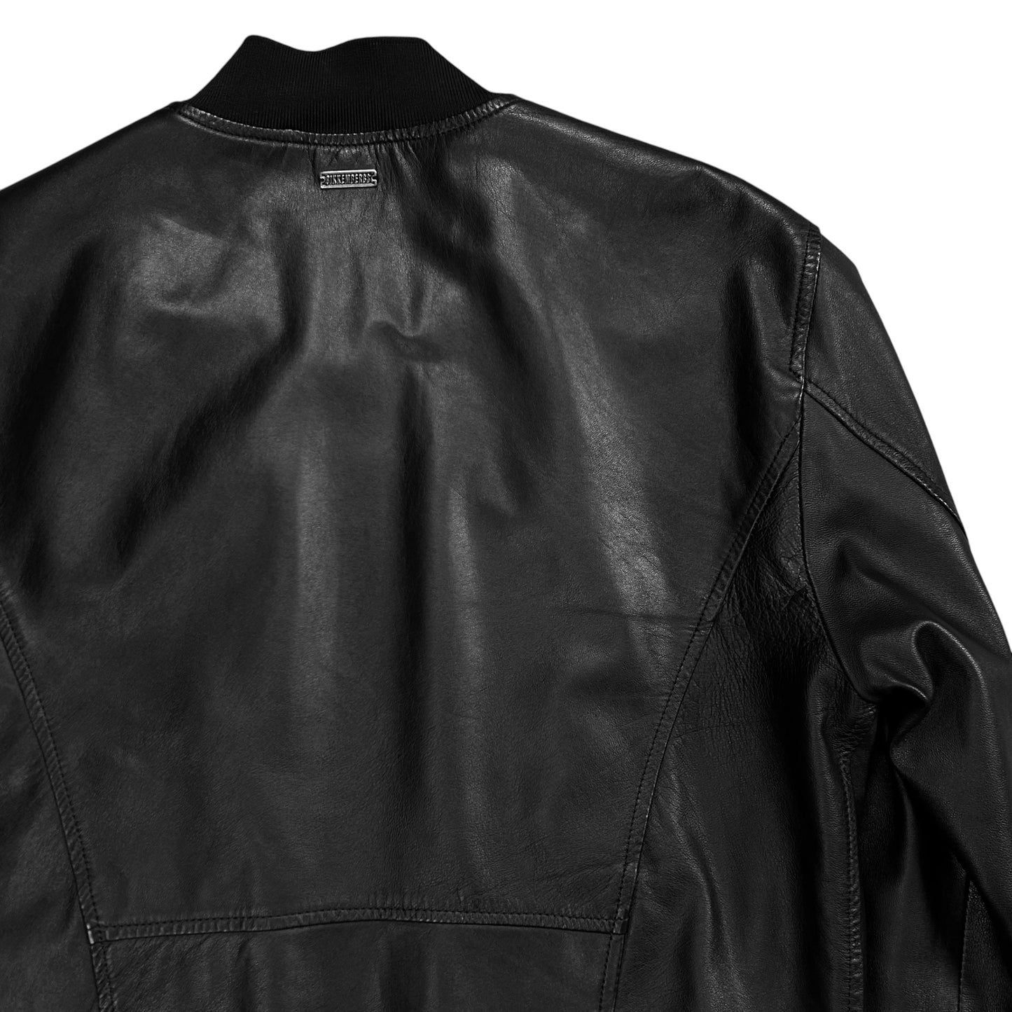 Dirk Bikkembergs Lamb Leather Bomber Jacket