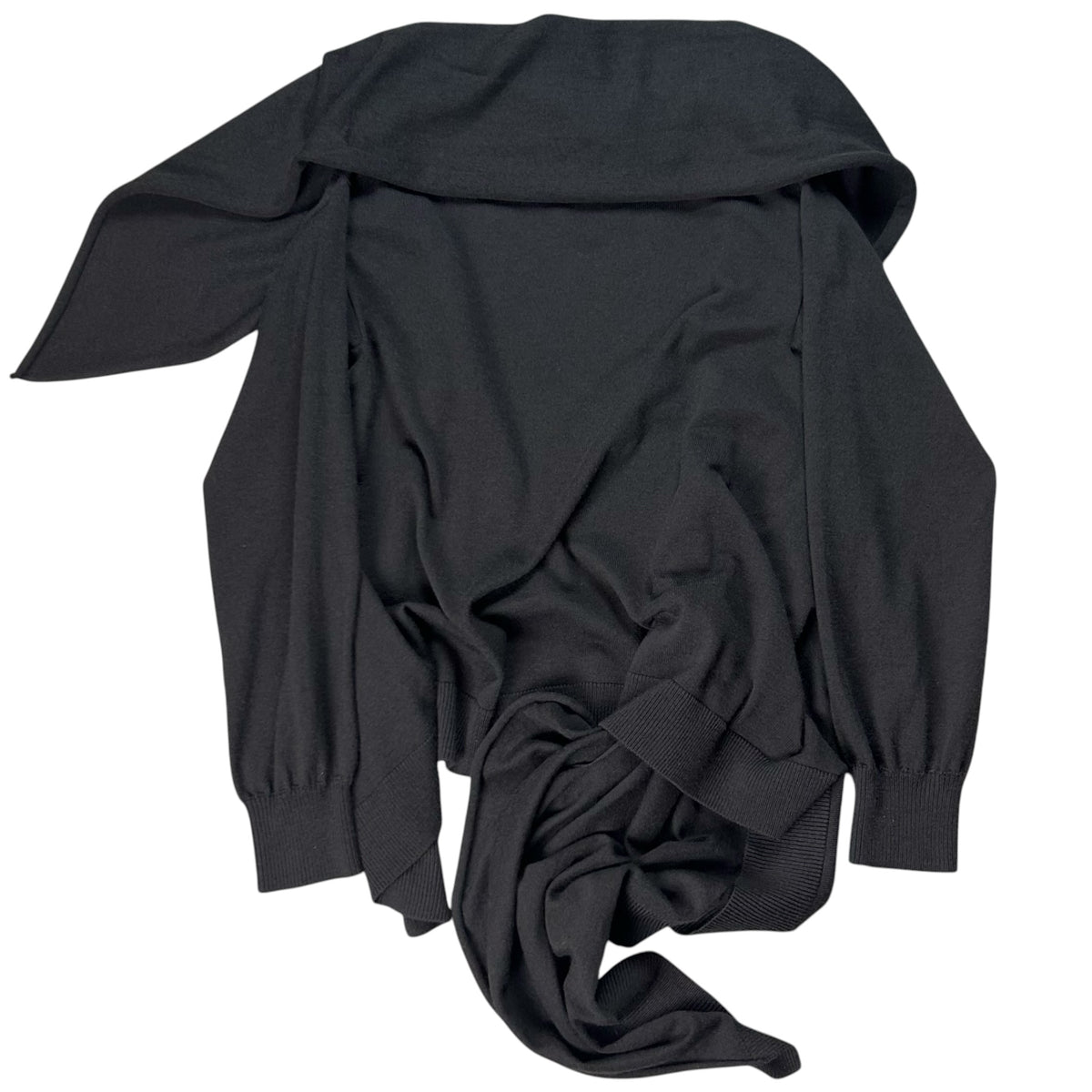 Dries Van Noten Layered Wrap Around Drape Sweater
