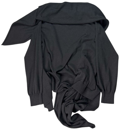 Dries Van Noten Layered Wrap Around Drape Sweater