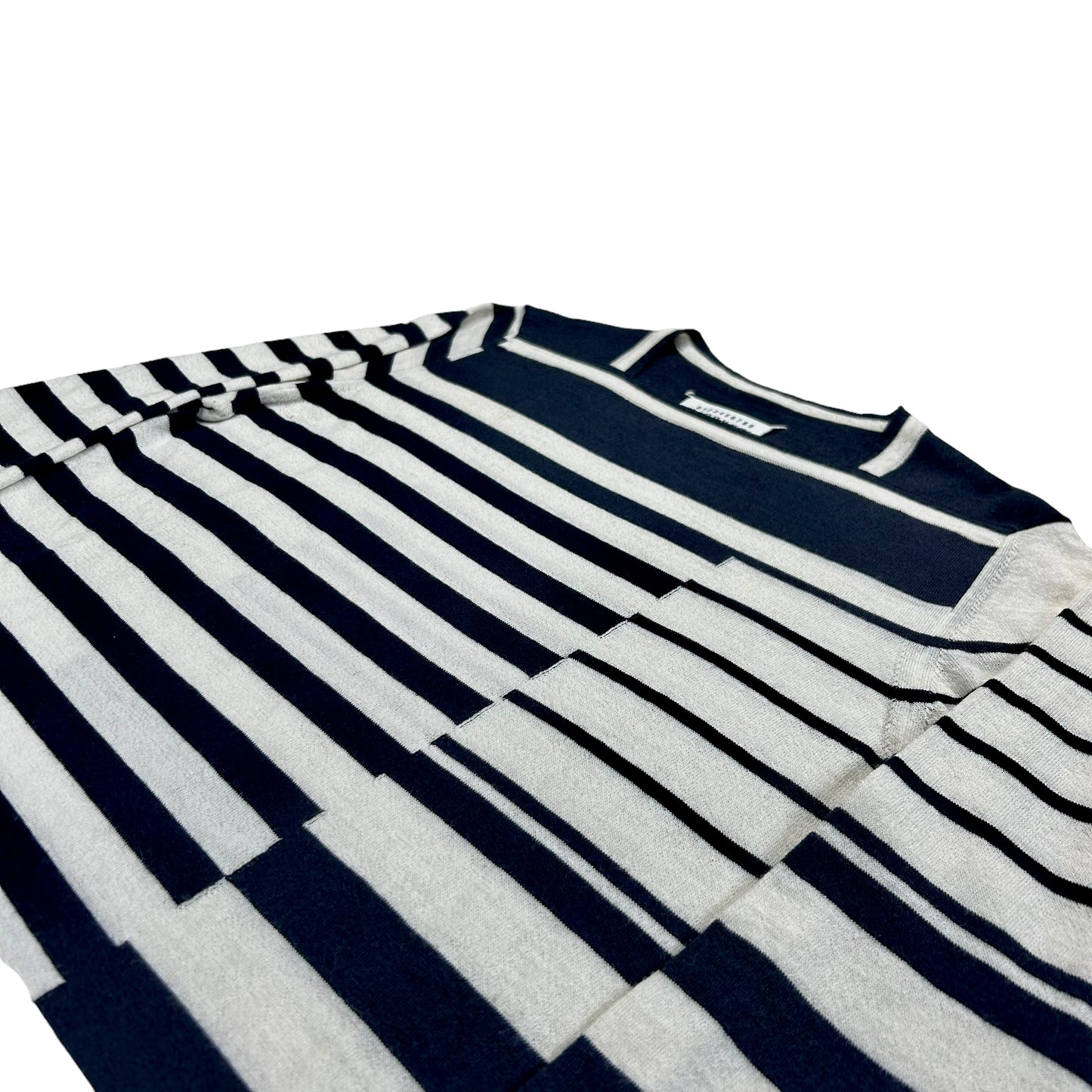 Maison Margiela Asymmetric Marine Stripe Wool Sweater - SS16