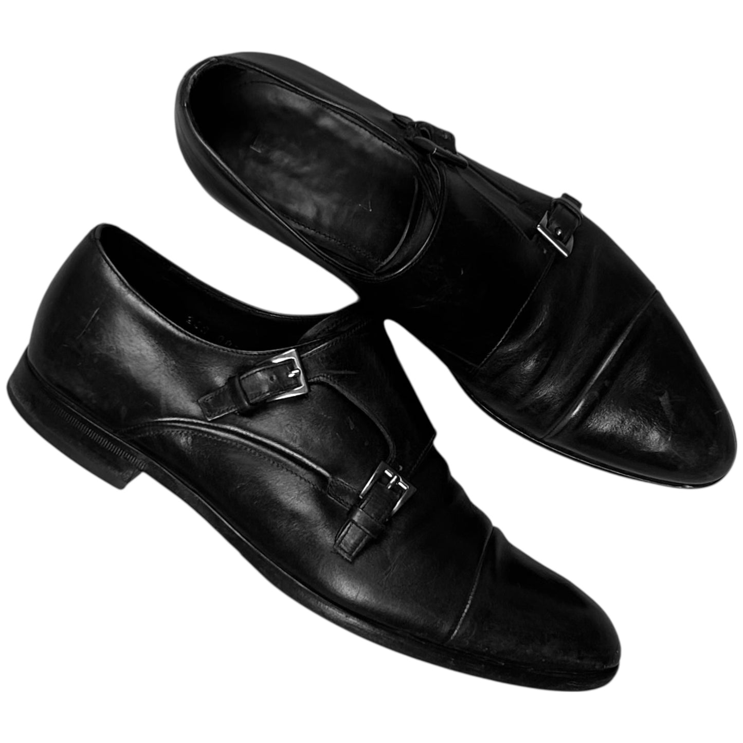 Prada Dual Monk Strap Derbies