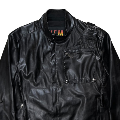 Dirk Bikkembergs Chest Strap Pocket Racer PVC Jacket