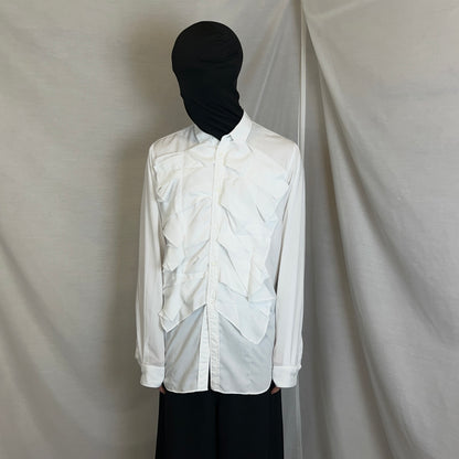 Comme des Garcons Black Patchwork Ruffle Shirt - SS21