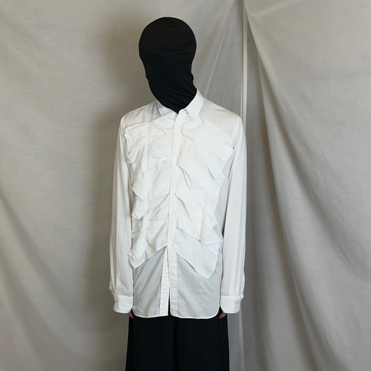 Comme des Garcons Black Patchwork Ruffle Shirt - SS21