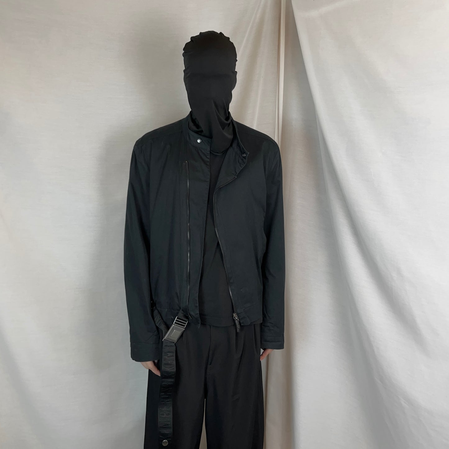 Dirk Bikkembergs Asymmetric Belted Bomber Jacket