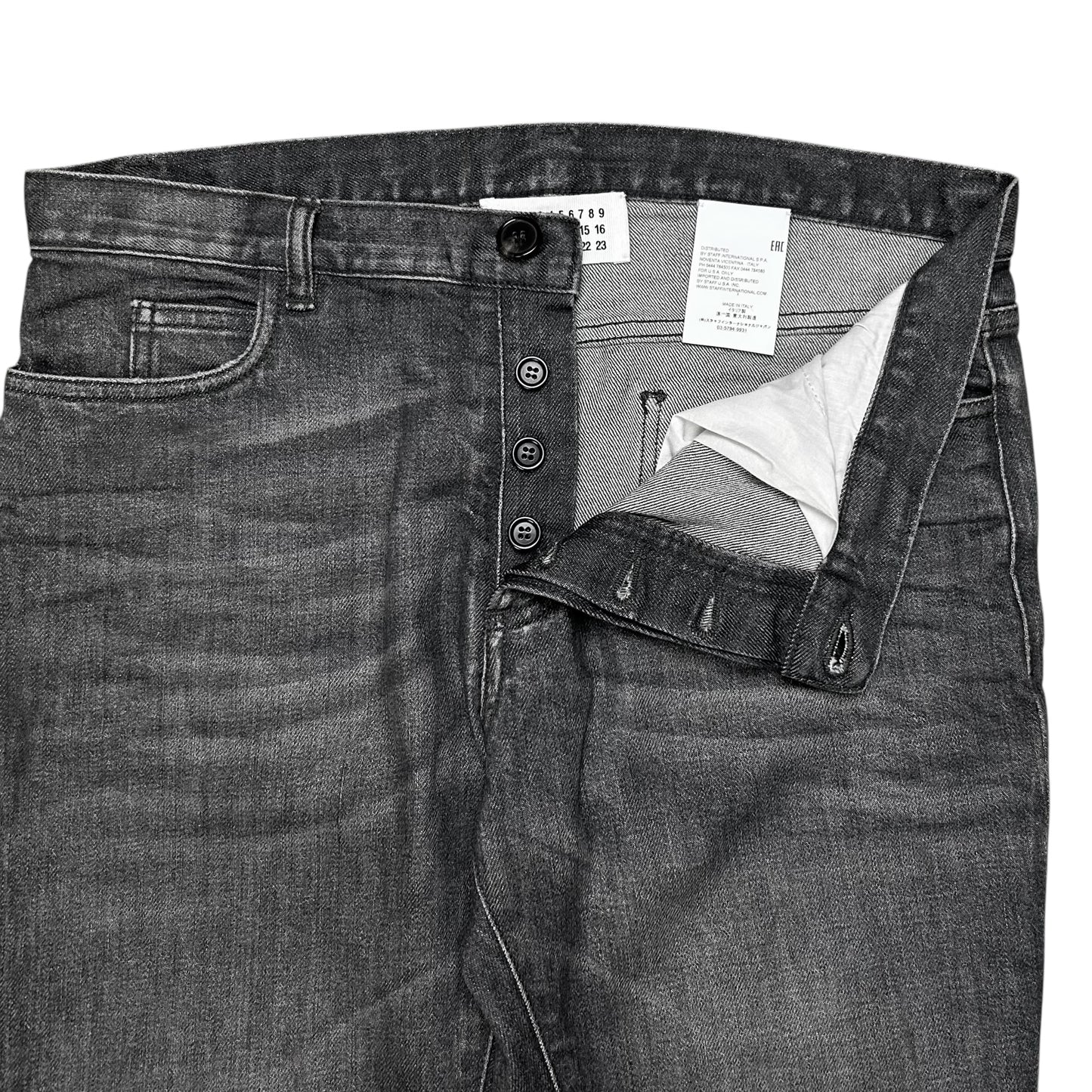 Maison Margiela Asymmetric Twisted Seam Sample Jeans - AW18