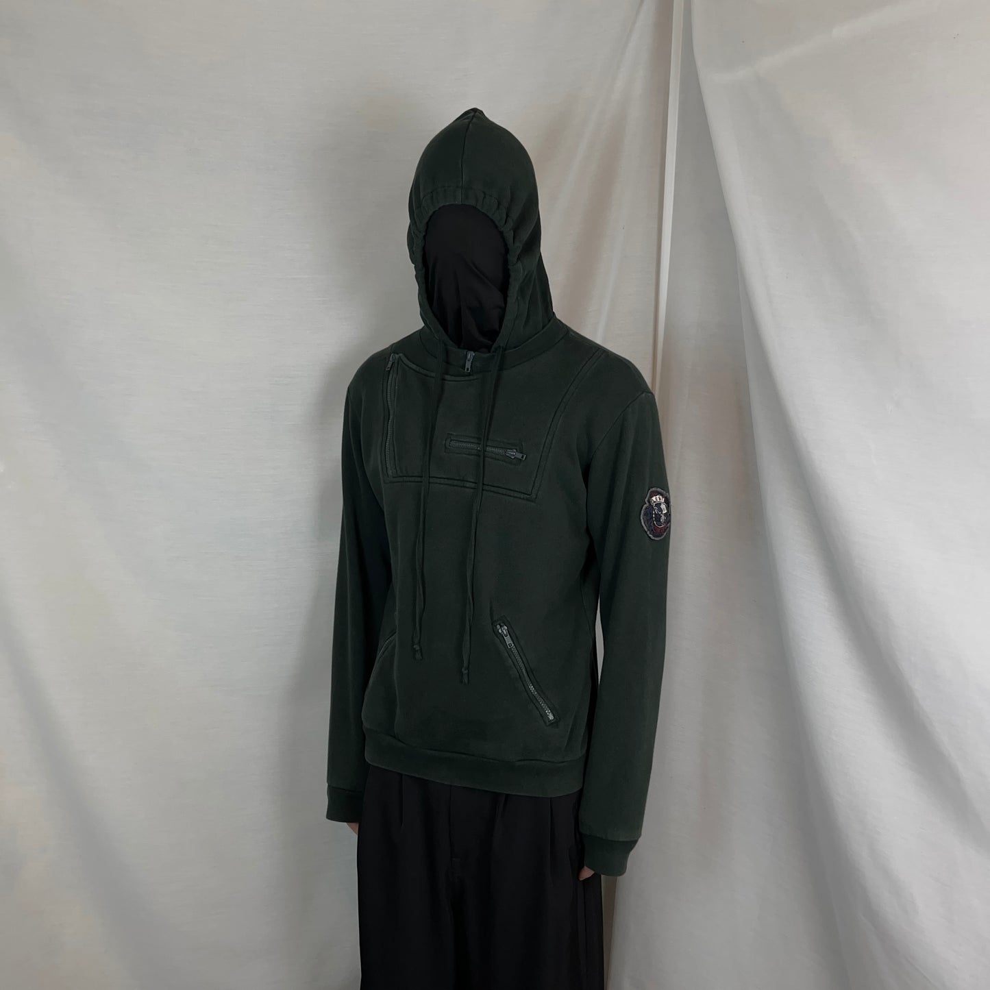 RAF by Raf Simons Multi Zip Crest Hoodie - 2010s