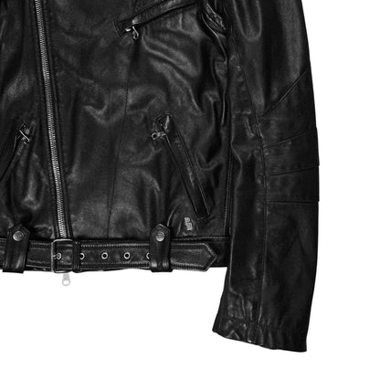 Pierre Balmain Belted Biker Leather Jacket - SS13