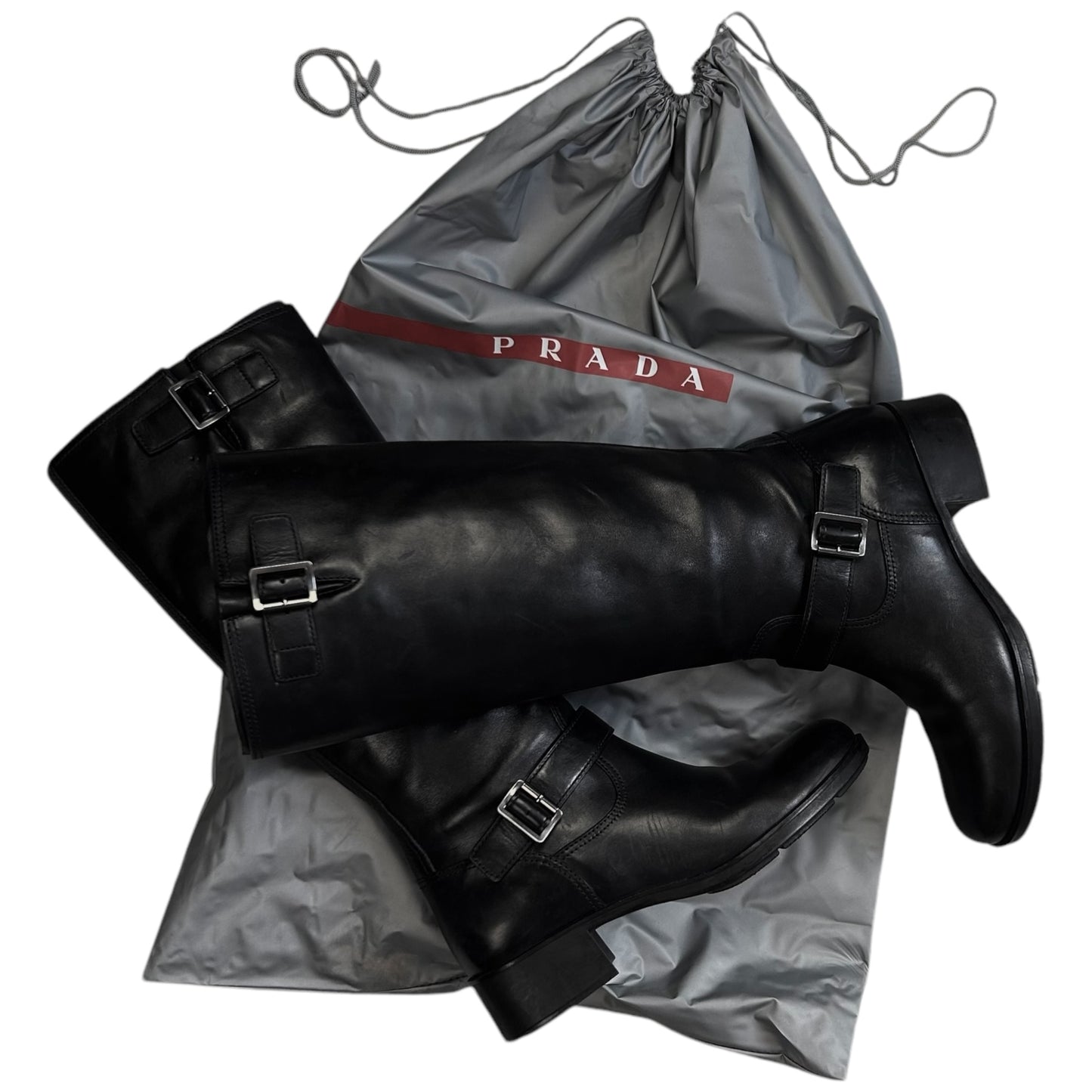 Prada Double Strap Rider Boots