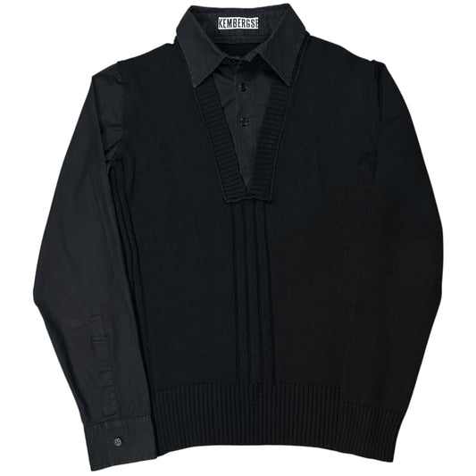 Dirk Bikkembergs Asymmetric Hybrid Shirt Layered Sweater - AW07